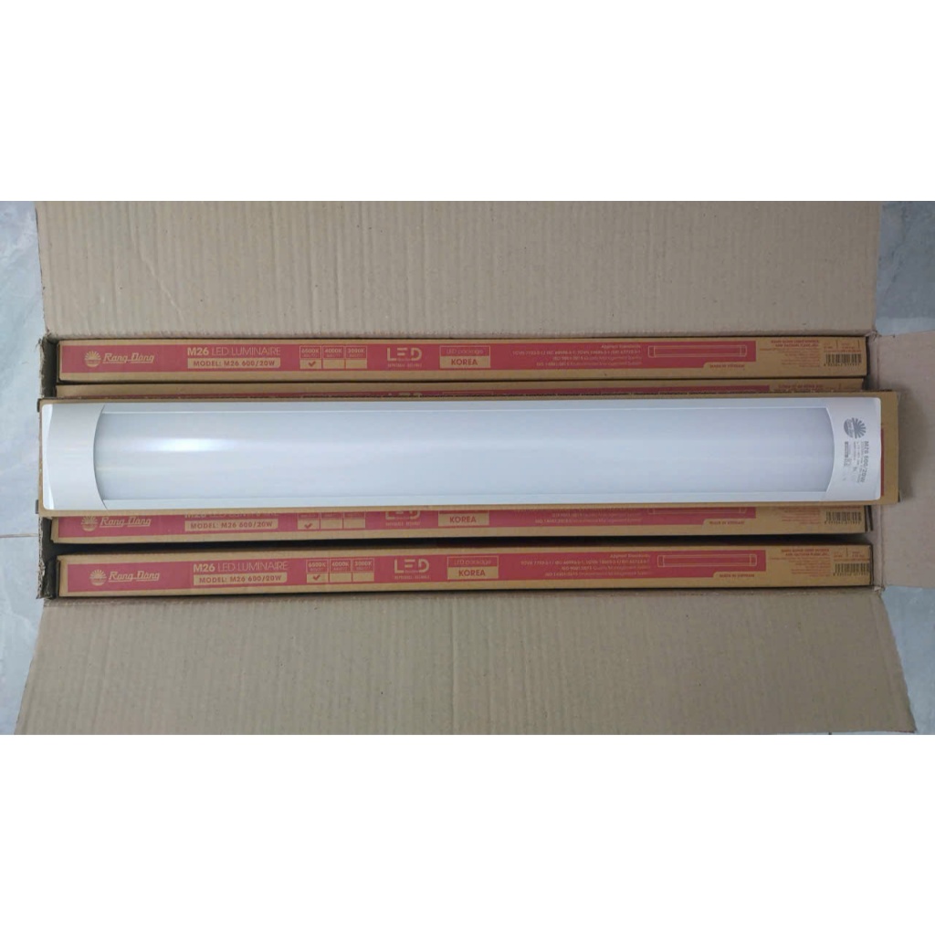 'Rạng Đông chính hãng" Bộ đèn tuýp Led bán nguyệt M26 0,6m/20W, ánh sáng trắng