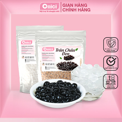 Trân châu trắng, đen nguyên liệu trà sữa Bếp Của Mẹ ONIC 100g,500g,1000g