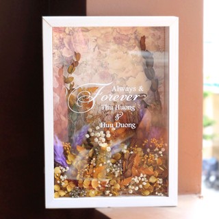 Khung Hộp Gỗ 22x32x6 cm Màu Trắng Fairy Corner Khung Hình Chưa Trang Trí