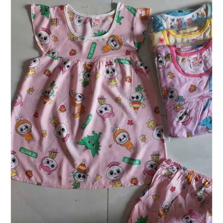 (giao họa tiết ngẫu nhiên 3 bộ 3 màu khác nhau ) Combo 3 Bộ Tole Bé Gái