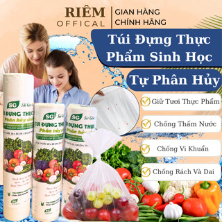  Túi Đựng Thực Phẩm Sinh Học Tự Hủy Túi Bọc Thực Phẩm Bảo Quản An Toàn Cho Sức Khỏe Tiện Lợi RIEM 