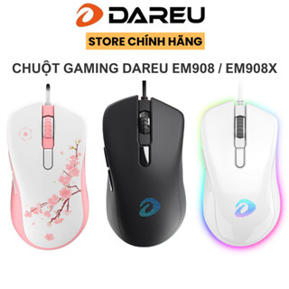 Chuột Gaming Dareu EM908 / EM908X RGB Pink / White / Black