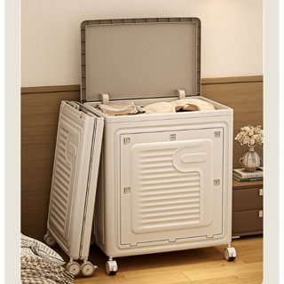 Hộp đựng đồ gấp gọn đa năng, hộp nhựa đựng quần áo, đồ chơi trẻ em thông minh có bánh xe