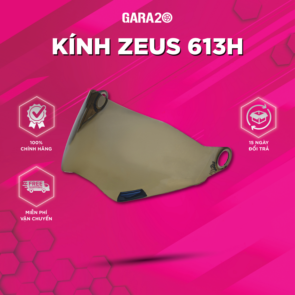 Kính Chắn Gió Mũ ZEUS 613H Nửa Mặt Tháo Lắp Chống Bụi Chống Nắng (Không Bao Gồm Mũ) [Chính Hãng]