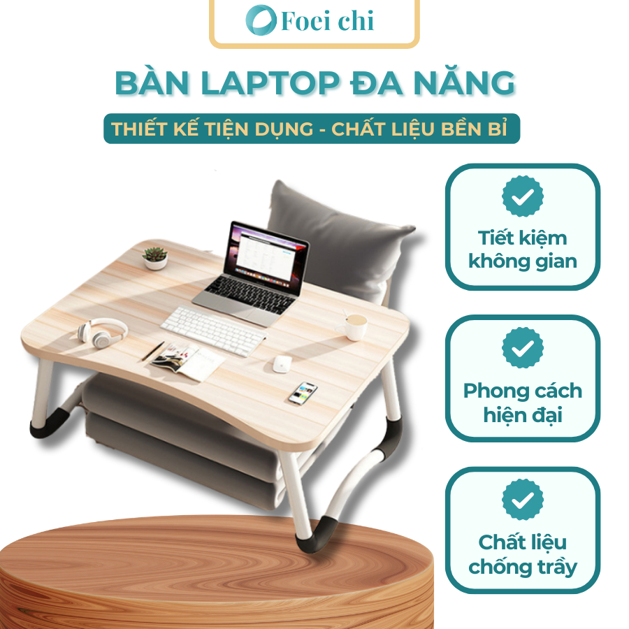 Bàn học gấp gọn Nago ,Bàn làm việc cho máy tính xách tay, Bàn Gỗ Chân Gập gọn