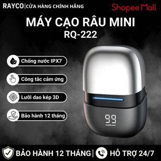 Máy cạo râu mini Rayco, cạo râu nam cao cấp, chống nước, sạc điện, cạo sát, êm, hộp quà tặng BH 12 tháng