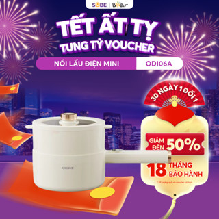 Nồi Lẩu Điện Mini OIDIRE 700W 1,8L Ca Nấu Mì, Hấp Luộc Xào 2 Tầng, Nồi Điện Đa Năng Phù Hợp Một Người Sinh Viên - ODI06A