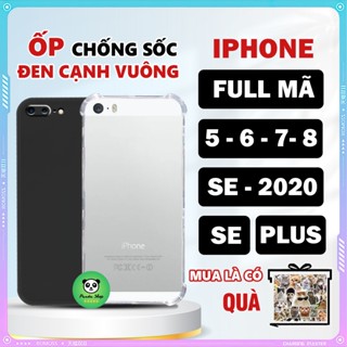 Ốp lưng IPhone 6 6G 6S 6 Plus 6S Plus  7 7G  8 8G SE  7 Plus 8 Plus 5 5s 5 se chống sốc,viền vuông,trong suốt silicon