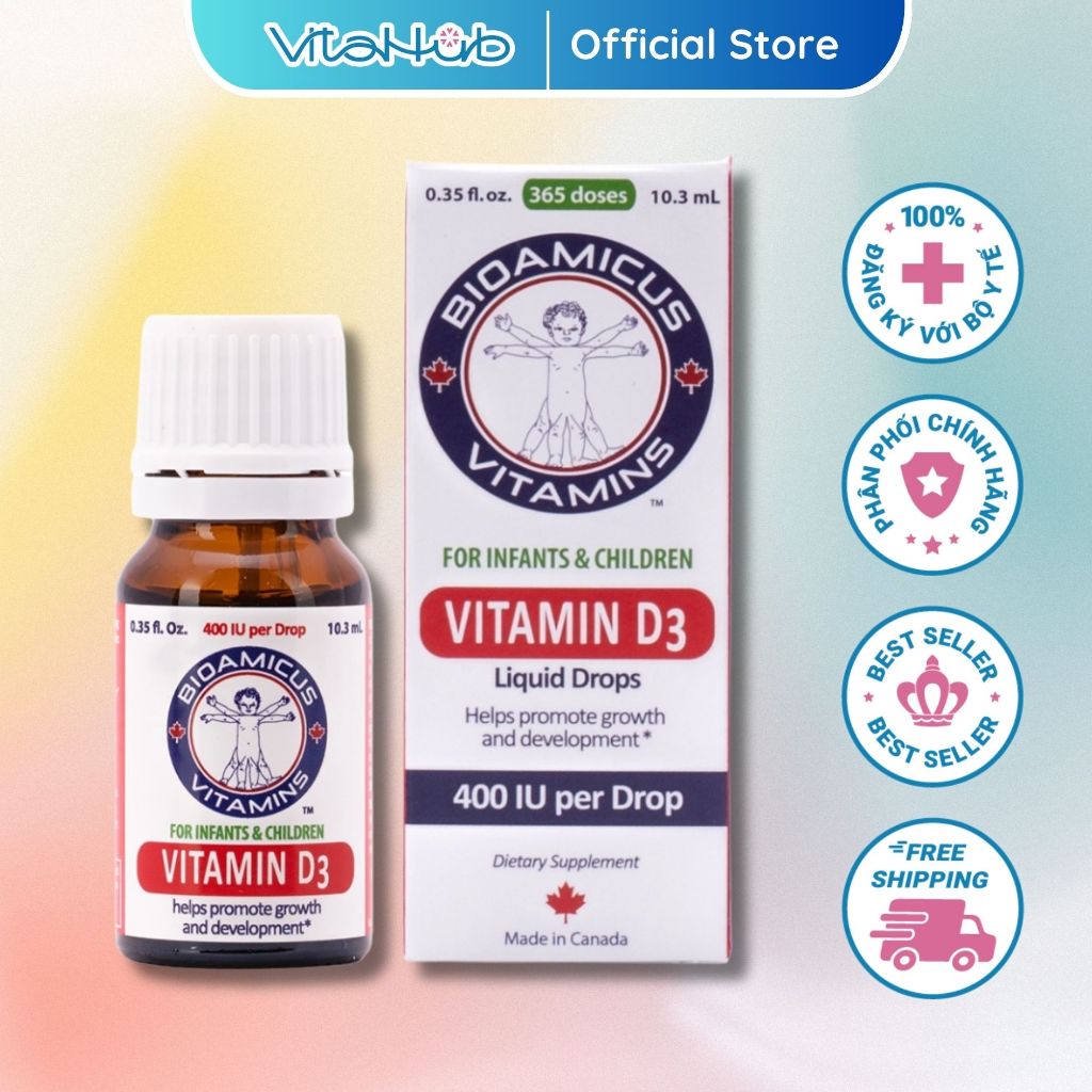 Vitamin D3 Bioamicus - D3 thuần chính hãng