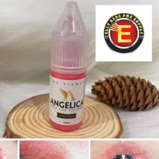 mực phun xăm angelica khử thâm nhũ hoa chính hãng màu Hồng phấn cung cấp Elly Đặng dụng cụ phun xăm