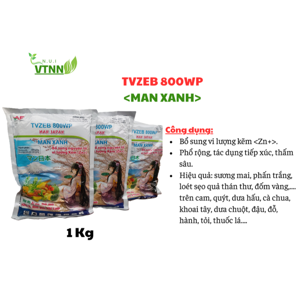 MAN XANH (MANCOZEB) GÓI 1KG