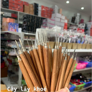 Lấy Khóe Cán Gỗ cạy bẩy móng giả tăm que đẩy da lấy khoé móng tay chân