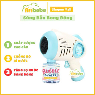 Máy Thổi Bong Bóng, Súng Bắn Bong Bóng Xà Phòng 20 Nòng ANBEBE Thiết Kế Mới Không Bị Rò Rỉ Nước