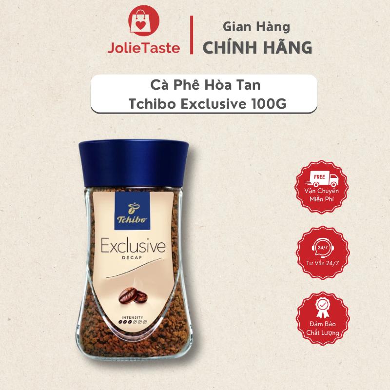 Cà Phê Hòa Tan Tchibo Exclusive Tách Cafein (DECAF) – 100% Arabica – Lọ 100g