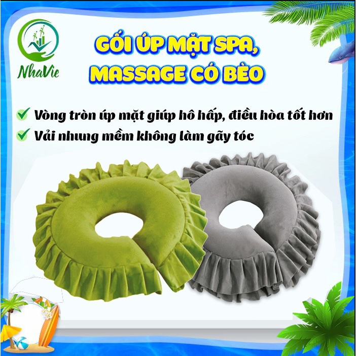 (Loại 1)GỐI CONG ÚP MẶT SPA MASSAGE BODY⚡𝐅𝐫𝐞𝐞𝐬𝐡𝐢𝐩⚡ gối văn phòng, đi du lịch li bèo xinh xắn chất nhung mềm