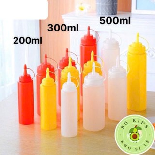 Lọ tương ớt Việt Nhật 200ml, 300ml, 500ml Chai đựng tương ớt, tương cà, nước sốt trong quán ăn
