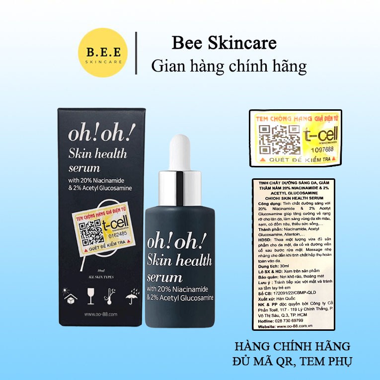   HÀNG CÔNG TY  Serum Oh Oh Niacinamide 20% dưỡng sáng da mờ thâm BeeSkincare 