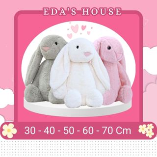 (HCM-Hỏa tốc 2h) Jellycat gấu bông thỏ tai dài, gấu bông jellycat Fullsize Trắng - Xám - Hồng EDA'S HOUSE