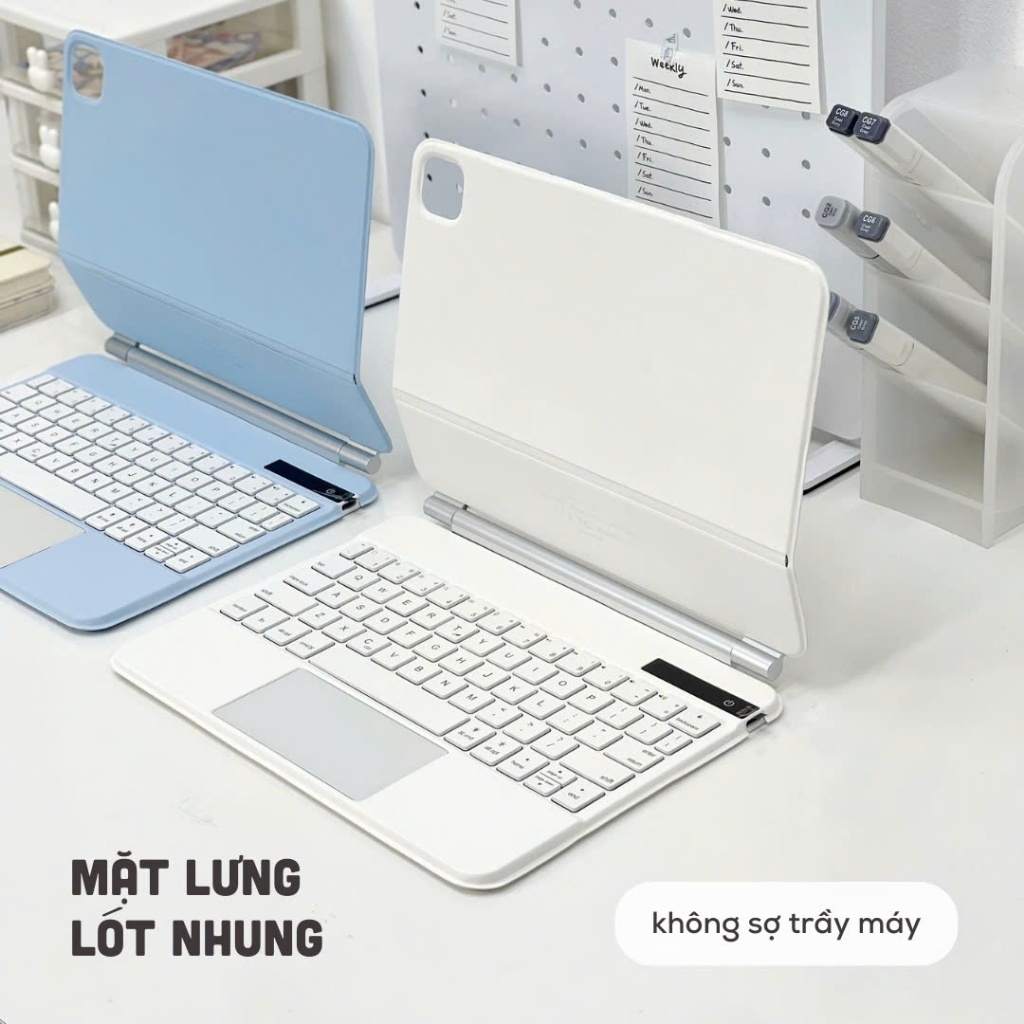  Bao da kèm bàn phím vỏ ốp kèm bàn phím ipad dành cho ipad pro m2 m4 air 4 5 6 phiên bản 11 13 inch 2018 - 2024 