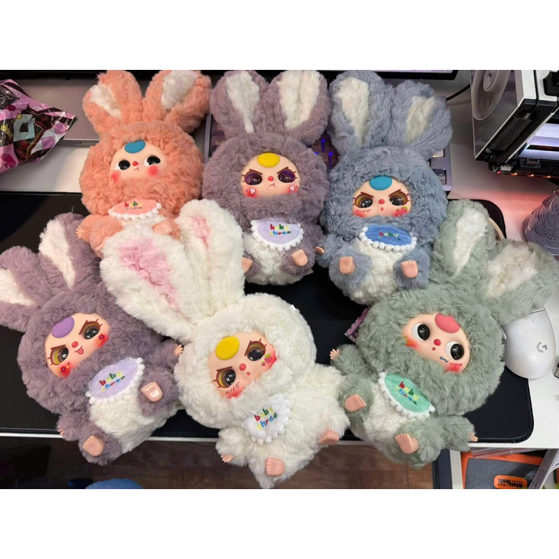 [(𝐓𝐇𝐀𝐍𝐇 𝐋𝐈́ - 𝐂𝐇𝐈́𝐍𝐇 𝐇𝐀̃𝐍𝐆)] BB3 thỏ thị trấn - BB3 12 con giáp Blindbox,Baby three, quà tặng, figur