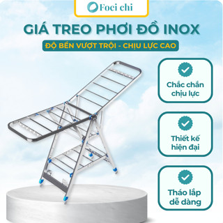 Giàn phơi quần áo Nago chữ A inox cao cấp kiểu dáng sang trọng Kệ Chữ A Gấp Gọn Thông Minh