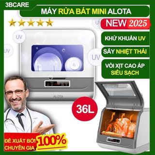  Máy rửa bát mini ALOTA L08 công nghệ khử trùng bằng tia UV loại bỏ vi trùng máy sấy bát bảo hành 6 tháng SHOP- 3BCARE 