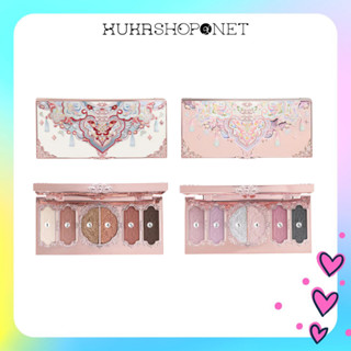  Bảng phấn mắt Flower Knows Butterfly Cloud Collar Embossed Six-Color Makeup Palette 6 ô màu và nhũ 