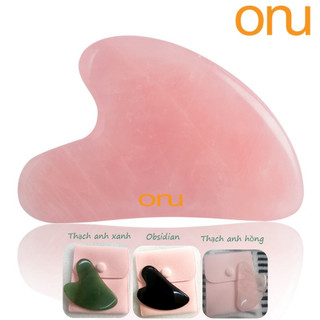  ONU Đá massage mặt Guasha thạch anh thiên nhiên dùng massage bấm huyệt làm săn chắc da 