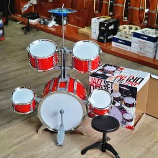 (HOẢ TỐC HCM) Bộ trống Jazz Drum 5 trống cho bé đủ màu sắc đẹp (tặng kèm ghế)