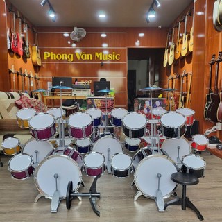 (HOẢ TỐC HCM) Bộ trống Jazz Drum 5 trống cho bé đủ màu sắc đẹp (tặng kèm ghế)