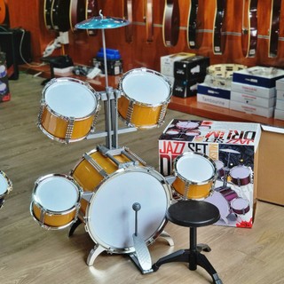 (HOẢ TỐC HCM) Bộ trống Jazz Drum 5 trống cho bé đủ màu sắc đẹp (tặng kèm ghế)