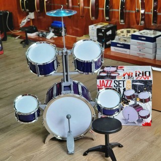 (HOẢ TỐC HCM) Bộ trống Jazz Drum 5 trống cho bé đủ màu sắc đẹp (tặng kèm ghế)
