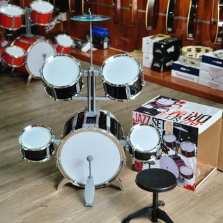 (HOẢ TỐC HCM) Bộ trống Jazz Drum 5 trống cho bé đủ màu sắc đẹp (tặng kèm ghế)