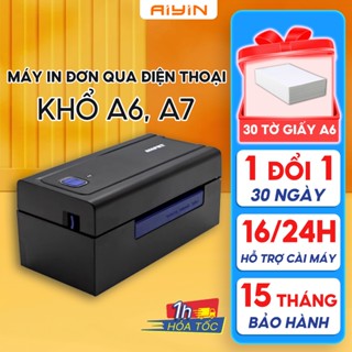 Máy in nhiệt đơn sàn TMĐT khổ A6 A7, máy in đơn bằng điện thoại 480BT, in mã vận chuyển, tem, logo, minicode