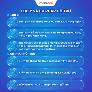Sim 4G MobiFone TK135 Data Cực Khủng 7GB/ngày 210GB/tháng. Miễn Phí Tháng Đầu Không Nạp Tiền