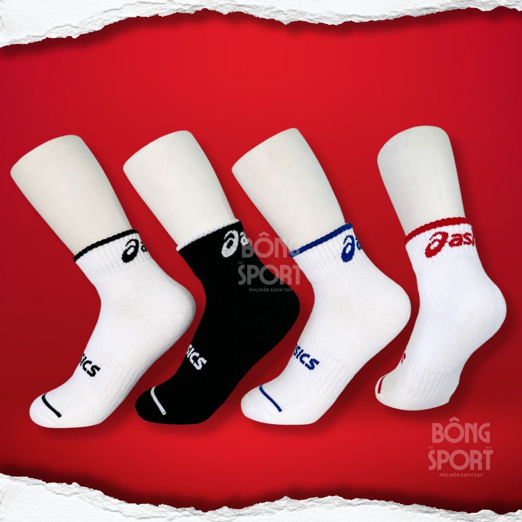 Vớ Tất Bông Sport Asics Low 💖𝙁𝙍𝙀𝙀𝙎𝙃𝙄𝙋💖 Thể Thao, Dày Dặn.