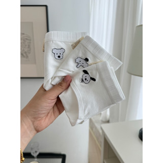 Quần lót cotton màu trắng nguyên chất 5A chất liệu kháng khuẩn ngang eo dành cho nữ M157