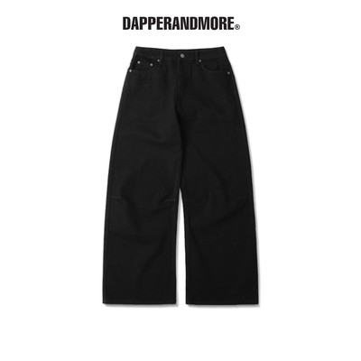 Quần Jean Ống Rộng DAPPERANDMORE "WIDE- LEG WASHED DENIM PANTS" - Đen Thui