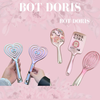 Lược nhựa xương hình trái tim màu hồng, phụ kiện BOT DORIS