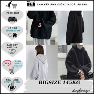  Áo khoác hoodie big size nam nữ có size tận 130kg from to nón rộng mũ hai lớp siêu đẹp cho giới trẻ áo khoác big size 