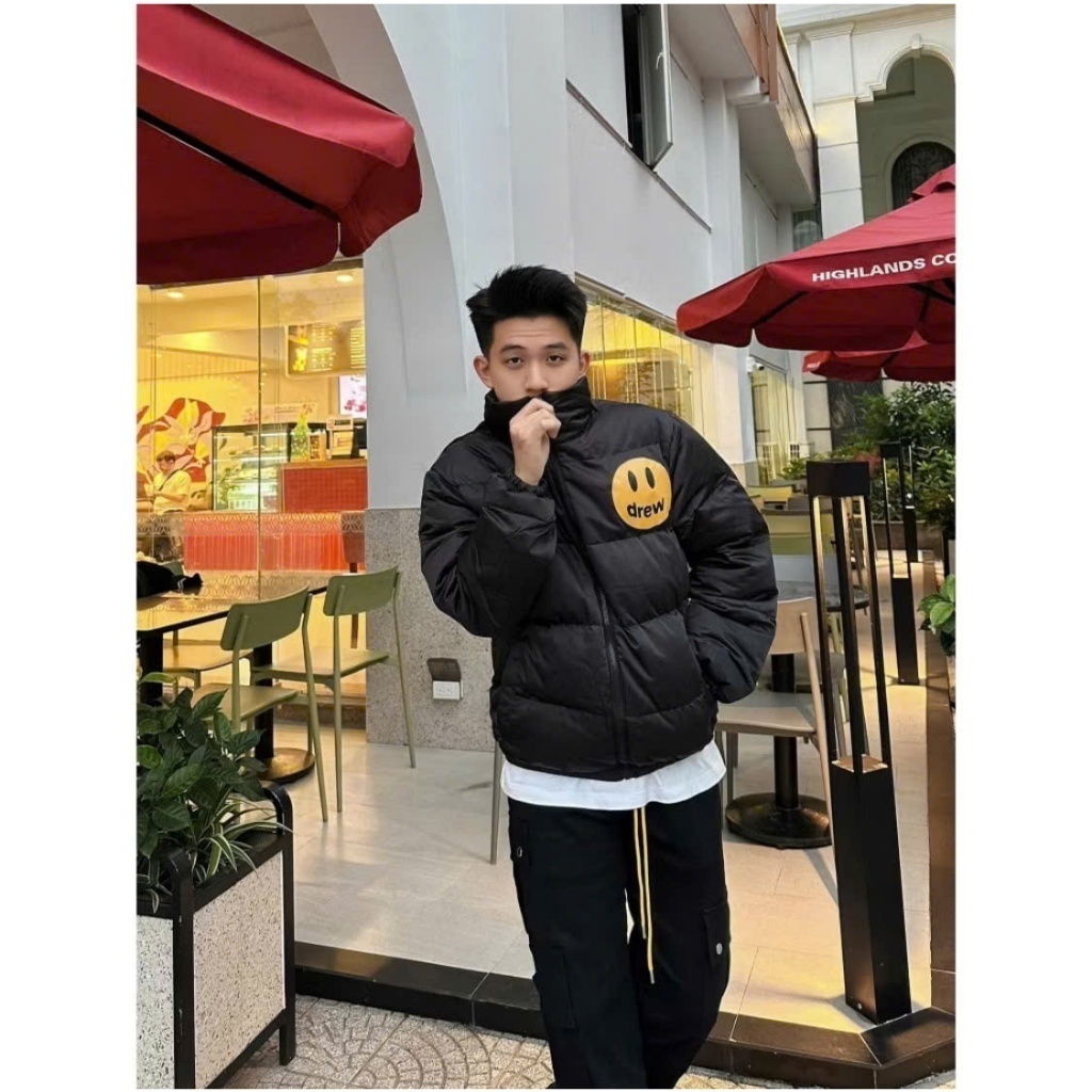  Áo Phao Lông Vũ Drew Hình Mặt Cười Chất Phao 3 Lớp Dày Dặn Chuẩn Loại 1 Siêu Ấm- Áo Phao Nam Nữ Hàng Đẹp Chuẩn Form 