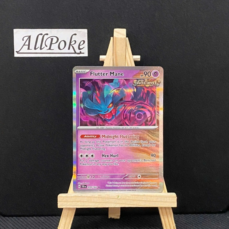 1 Lá Thẻ Bài Pokemon Chính Hãng, Flutter Mane - 078/162 - Holo Rare -M-NM