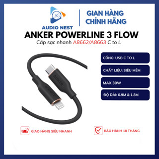 Cáp Sạc Anker A8662 USB C To L  A8662 0.9m / A8663 1.8m - Bảo hành 18 tháng