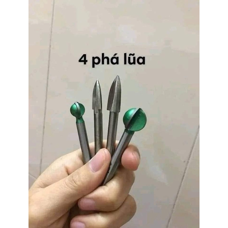 combo mũi  phá lũa  tạo  hình  sản  phẩm  gỗ  cốt  6 ly