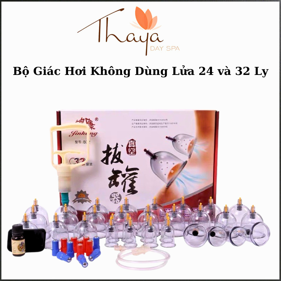Bộ Giác Hơi Chân Không 24 Và 32 Cốc Không Dùng Lửa | Giác Hơi Chân Không An Toàn, Cho Người Sử Dụng