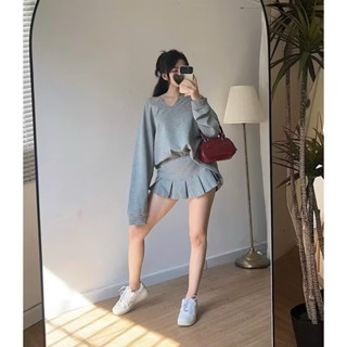 Mèo Mỡ Bigsize — Set bộ thun nỉ tennis áo tay dài kèm cv tennis xếp ly bigsize 60-90kg