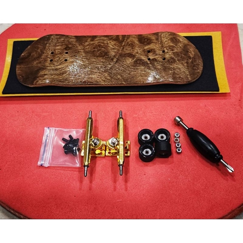 Black Burl Comp Kit Skateboard Fingerboard 34mm or 32mm