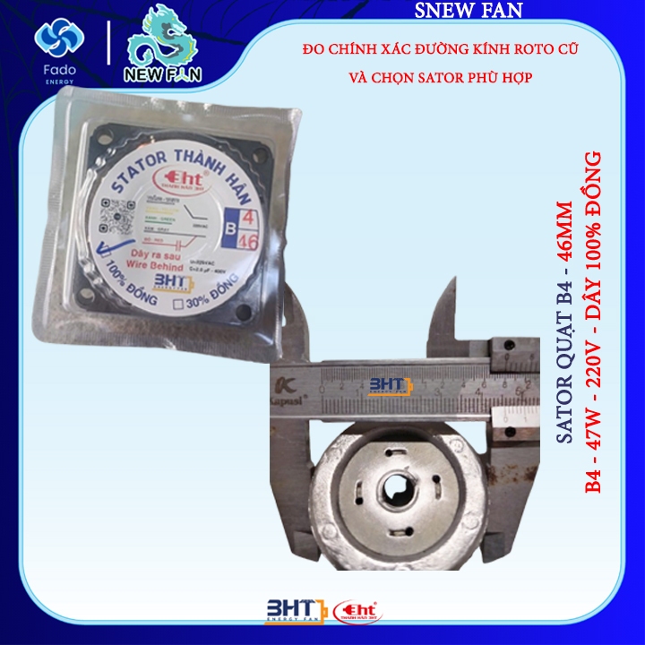 Stator quạt B4-47W/220V - Dây đồng 100%