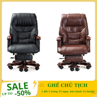 Ghế Chủ Tịch, Ghế Giám Đốc Massage Lưng 7 Điểm Bọc Da CHÍNH HÃNG BẢO HÀNH 12 THÁNG
