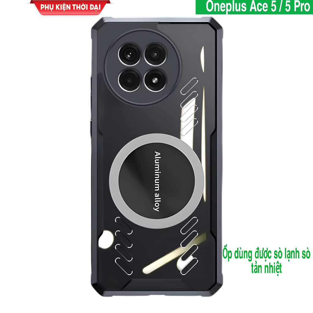 Ốp lưng OnePlus Ace 5 / 5 Pro / Ace 5 Ultra / Ace 5 Racing thoát khí dùng sò lạnh sò tản nhiệt chống
